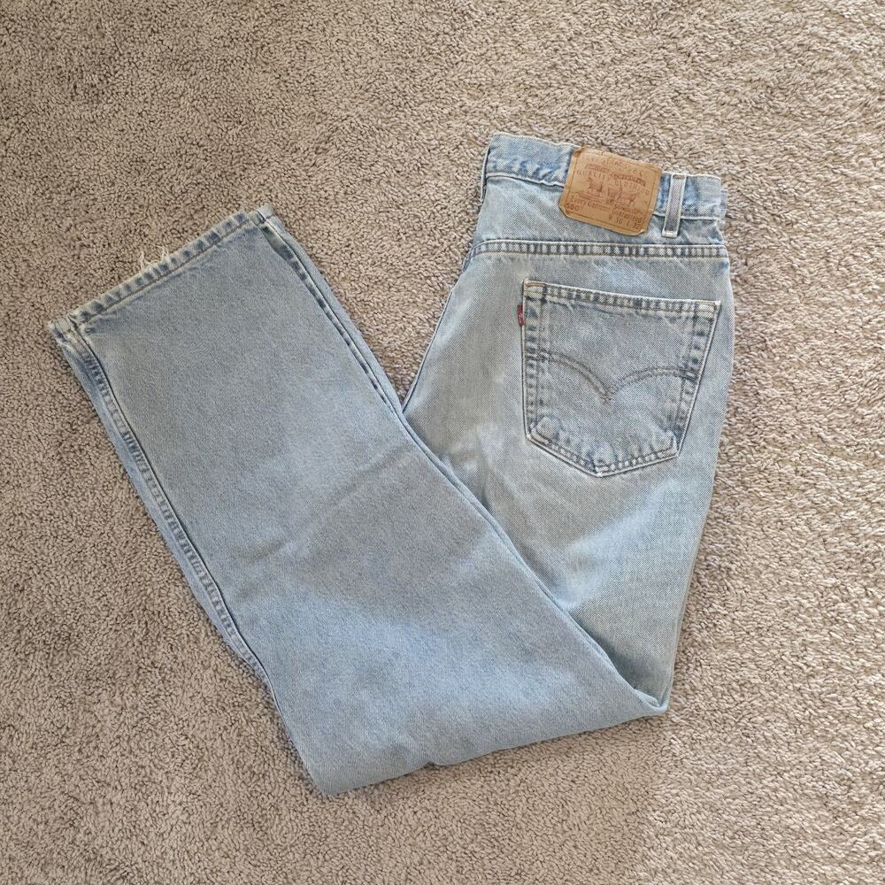 Vintage Levis 550 1999 Jeans Mens 36x32 Light Wash Denim Relaxed Tapered